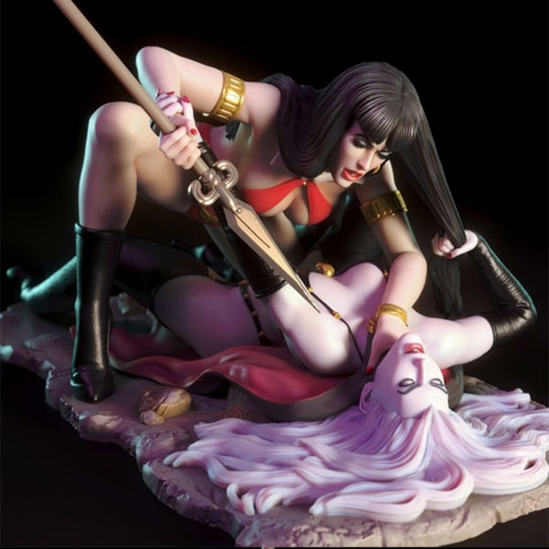 Model Kit Vs Figure - مصاص دماء مقابل سيدة الموت الراتنج