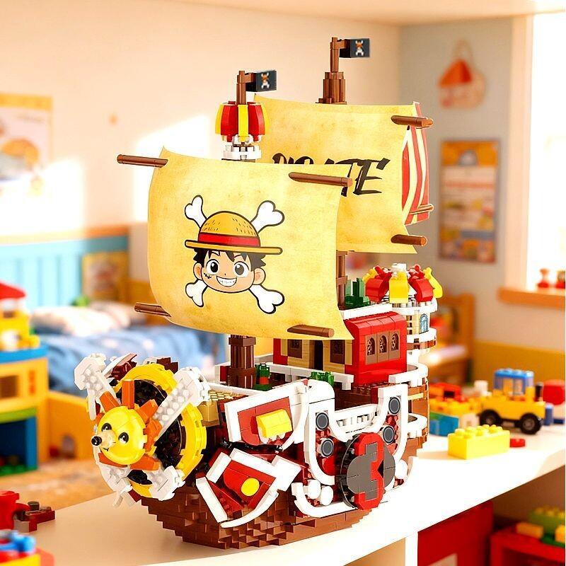 Model Kit One Piece Ship - مجموعة نموذج سفينة القراصنة مونكي دي