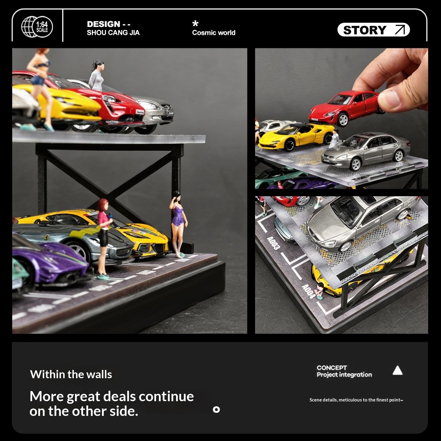 ديوراما لموقف سيارات من طابقين - مراجعة Model Kit Led وسعره